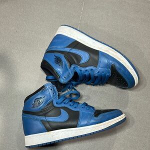 Jordan 1 retro Blue and Black High-Top Sneakers size 4 Y